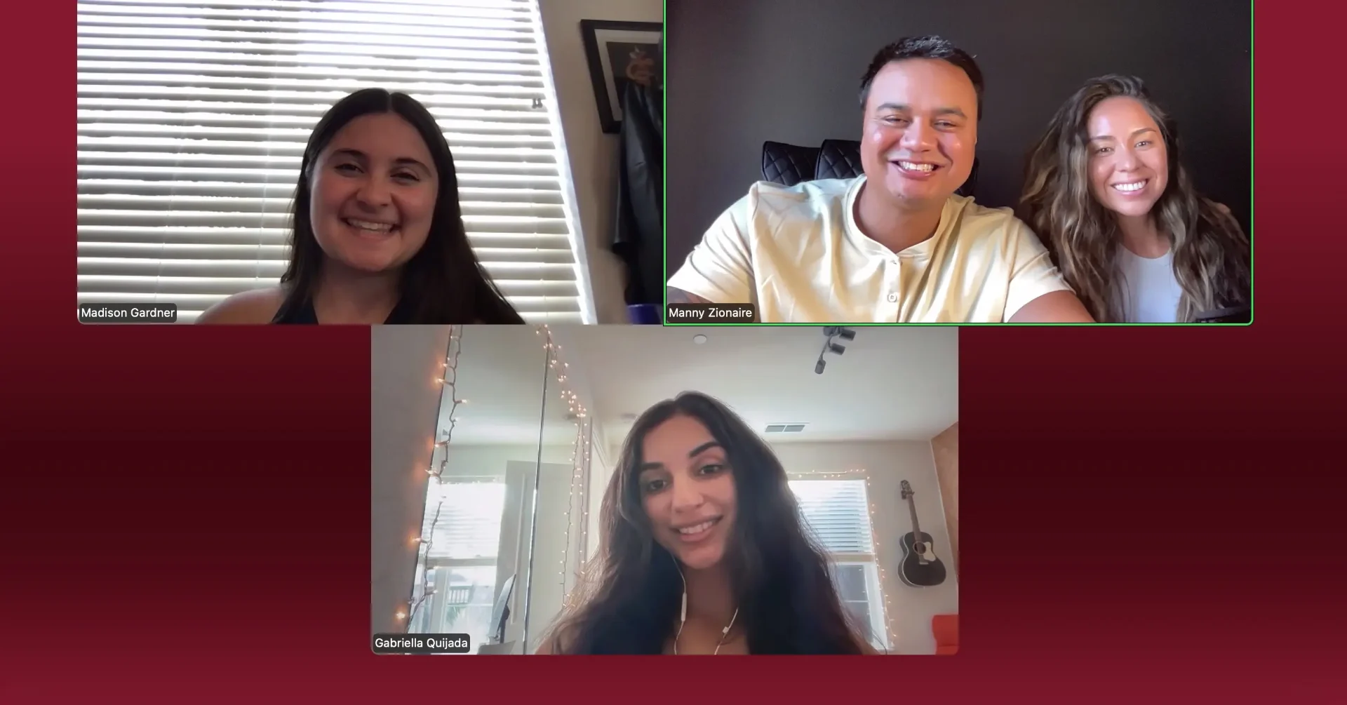 Zoom session with clients
