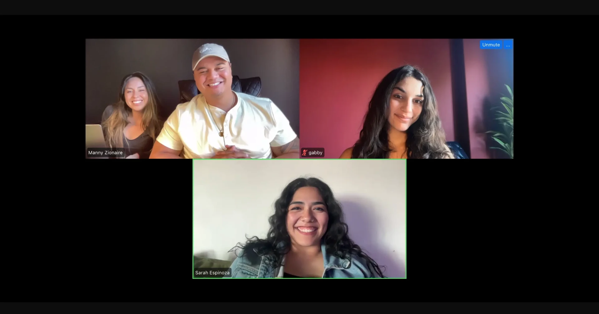 Zoom session with clients